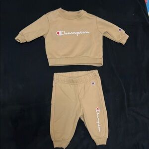 Champion Kids Tan Sweatshirt and Joggers Set